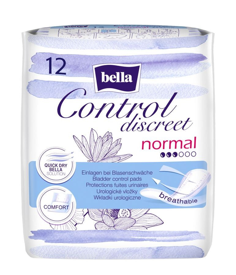 BELLA Control Discreet Normal Urological pads 1 pack - 12 pcs. | Vaistine1.lt | WestPharmacy.eu