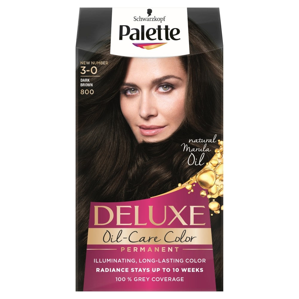 Palette Deluxe Permanent Hair Color No. 800 Dark Brown 1pc. | Vaistine1.lt