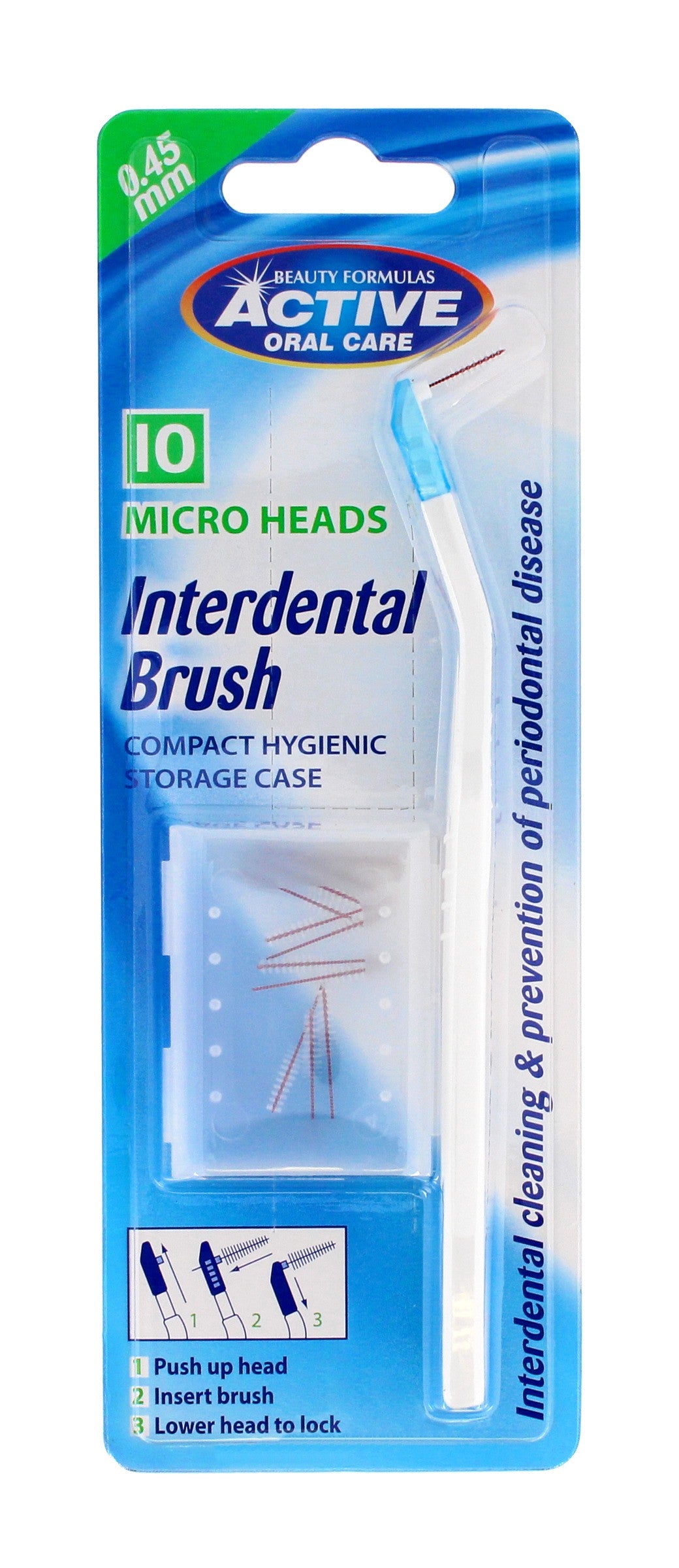 Beauty Formulas Active Oral Care Interdental Brush + 10 Heads | Vaistine1.lt