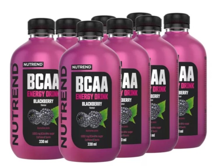 BCAA Energy Drink, Blackberry - 8 x 330 ml. - Nutrend