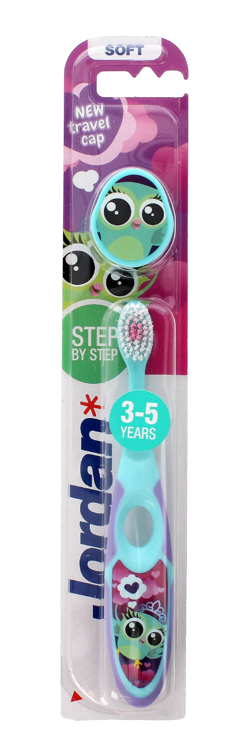 Jordan children's toothbrush Step by Step 3-5 soft - mix of patterns | Vaistine1.lt