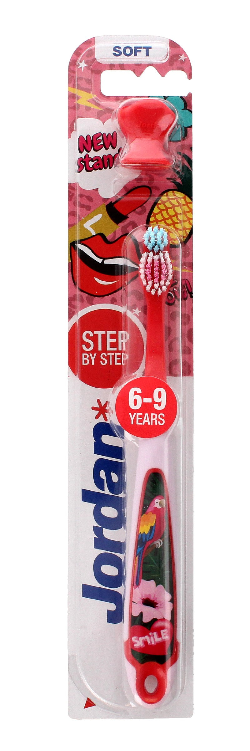 Jordan children's toothbrush Step by Step 6-9 soft - mix of patterns | Vaistine1.lt