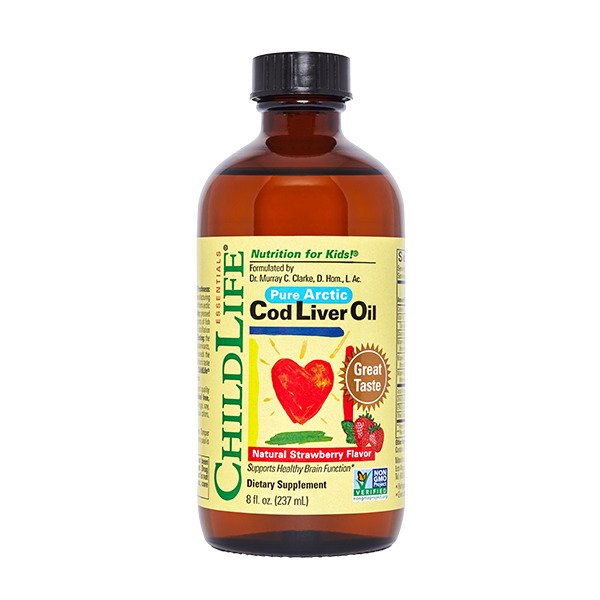 Pure Arctic Cod Liver Oil, Natural Strawberry - 237 ml. - Child Life