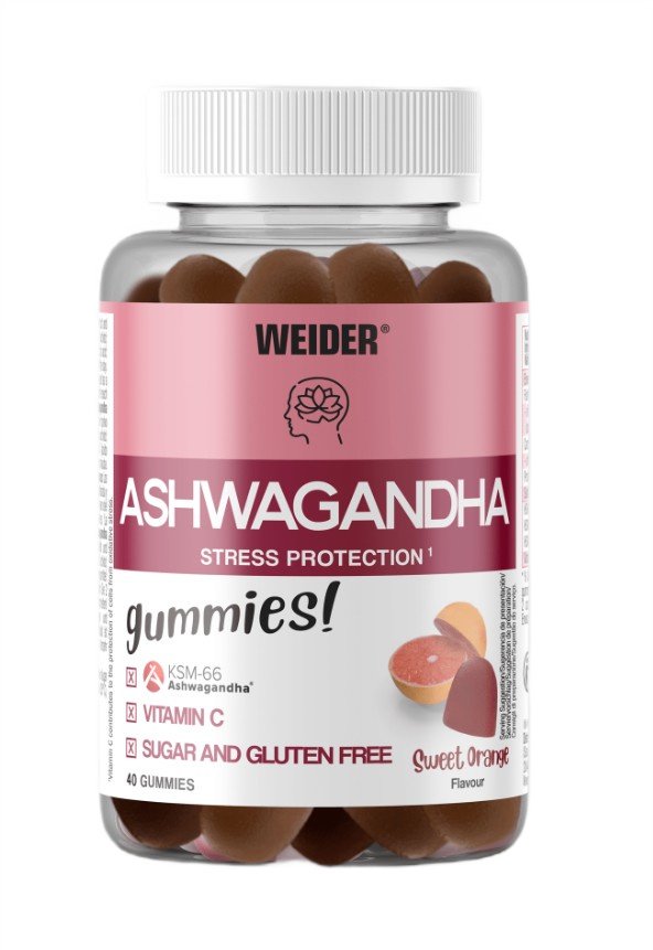 Ashwagandha Gummies, Sweet Orange - 40 gummies - Weider