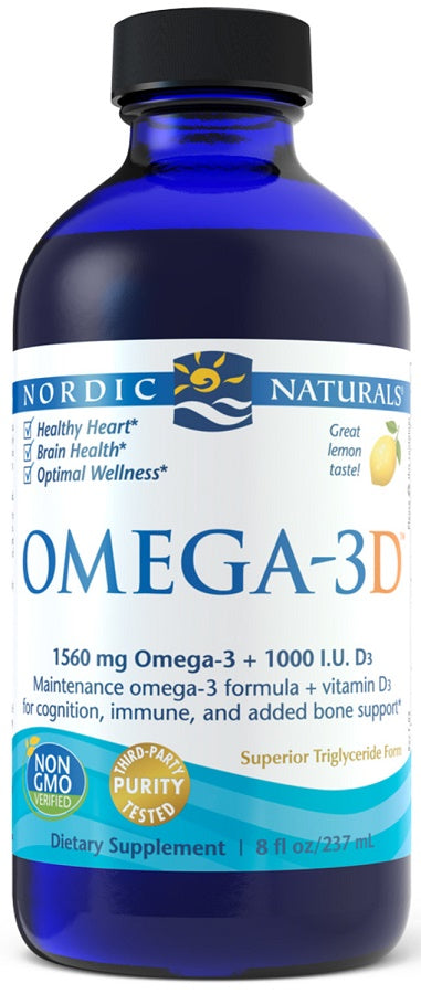 Omega-3, 690mg Lemon (Fish Gelatin) - 60 softgels - Nordic Naturals