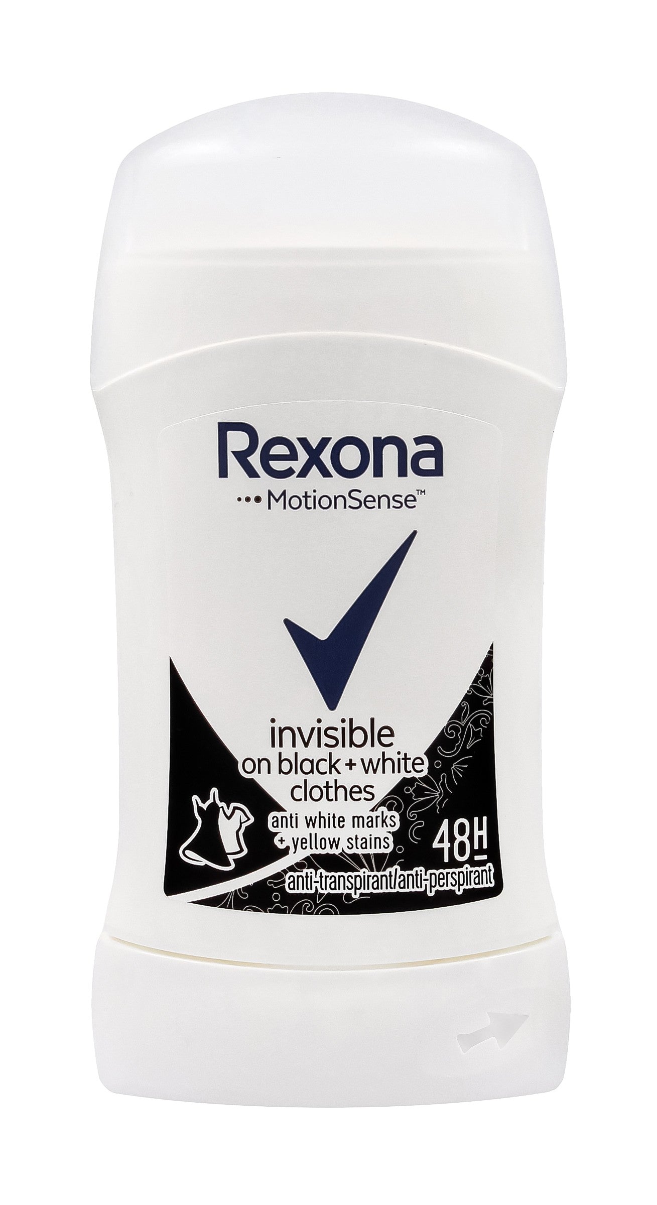 Rexona Motion Sense moterų dezodorantas pieštukas nematomas juodas | Vaistine1.lt