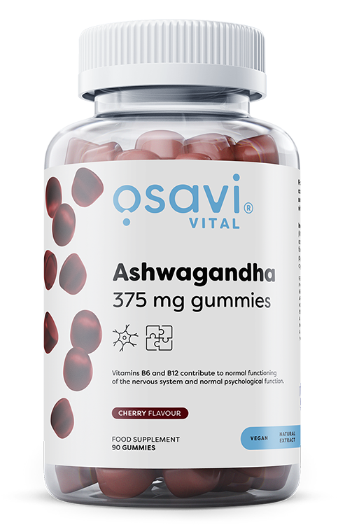 Ashwagandha 375mg Gummies, Cherry - 90 gummies - Osavi | Vaistine1.lt | WestPharmacy.eu