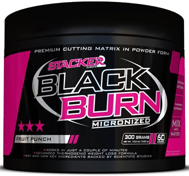 Black Burn Micronized, Fruit Punch - 300g - Stacker2 Europe