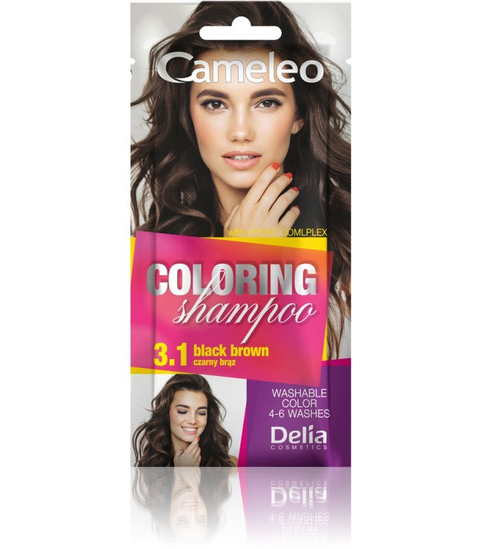 Delia Cosmetics Cameleo Coloring Shampoo 3.1 Black Brown | Vaistine1.lt