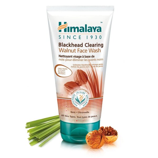 Blackhead Clearing Walnut Face Wash - 150 ml - Himalaya | Vaistine1.lt | WestPharmacy.eu