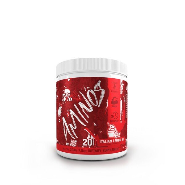 Aminos - Code Red, Italian Lemon Ice - 224g - 5% Nutrition