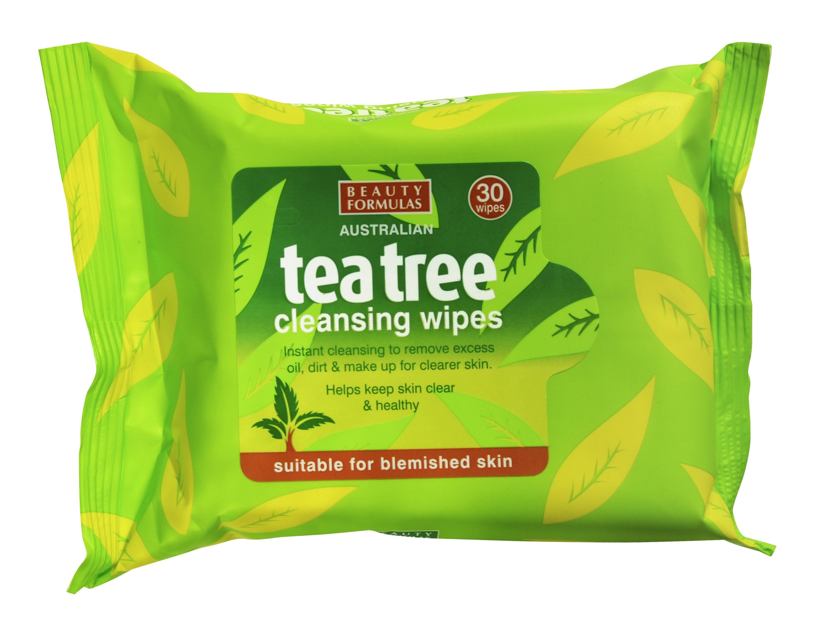 Beauty Formulas Tea Tree Cleansing Wipes for the Face 1 pack - 30 pieces | Vaistine1.lt