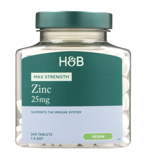 Max Strenght Zinc, 25mg - 240 tabs - Holland & Barrett
