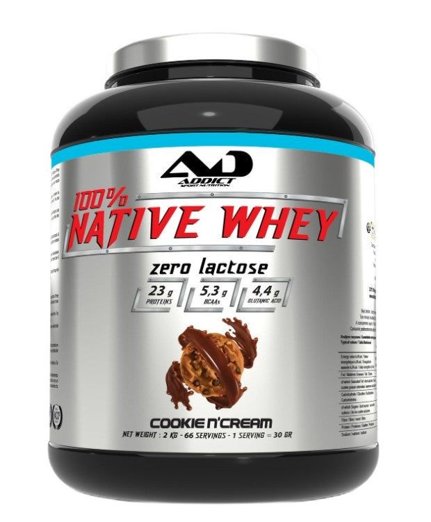 100% Native Whey Zero Lactose, Cookie N'Cream - 2000g - Addict Sport Nutrition