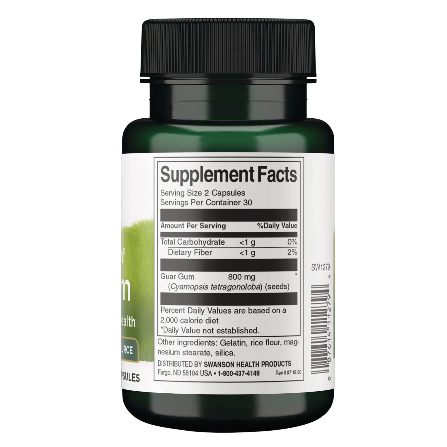 Full Spectrum Guar Gum - 400mg - 60 CAPS - Swanson - Vaistine1.lt | WestPharmacy.eu