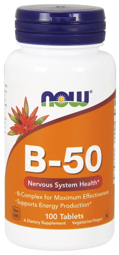 Vitamin B-50 - 100 tablets - NOW Foods | Vaistine1.lt | WestPharmacy.eu