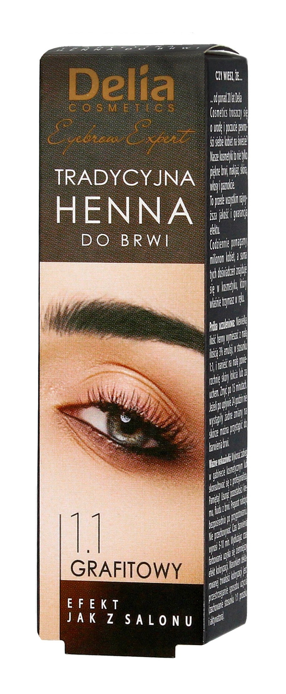 Delia Cosmetics Henna for eyebrows 1.1 Graphite 1 piece | Vaistine1.lt