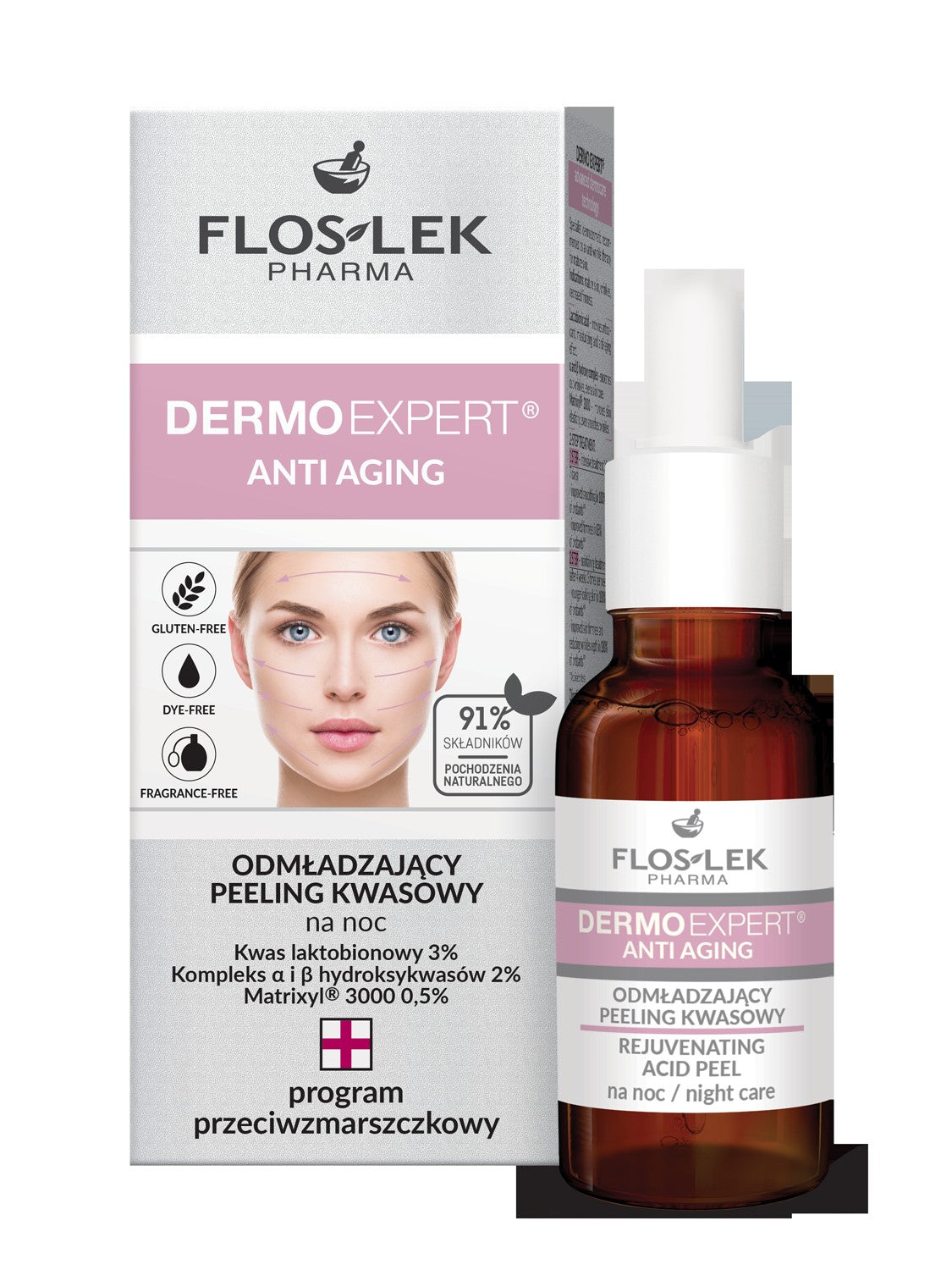 Floslek Pharma Dermo Expert Anti Aging Acid Peeling Rejuvenating Night 30ml | Vaistine1.lt