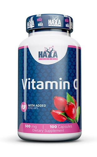 Vitamin C with Rose Hips, 500mg - 100 caps - Haya Labs
