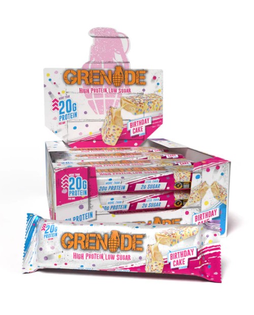 Protein Bars, Birthday Cake - 12 x 60g - Grenade