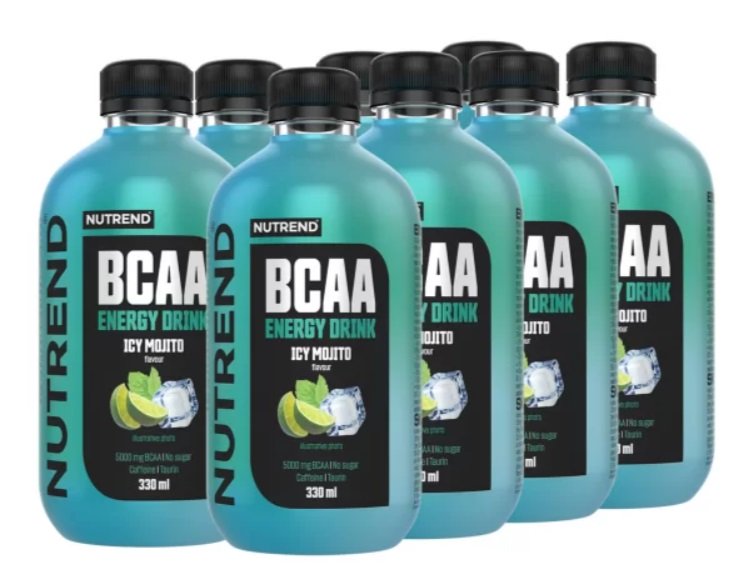 BCAA Energy Drink, Icy Mojito - 8 x 330 ml. - Nutrend