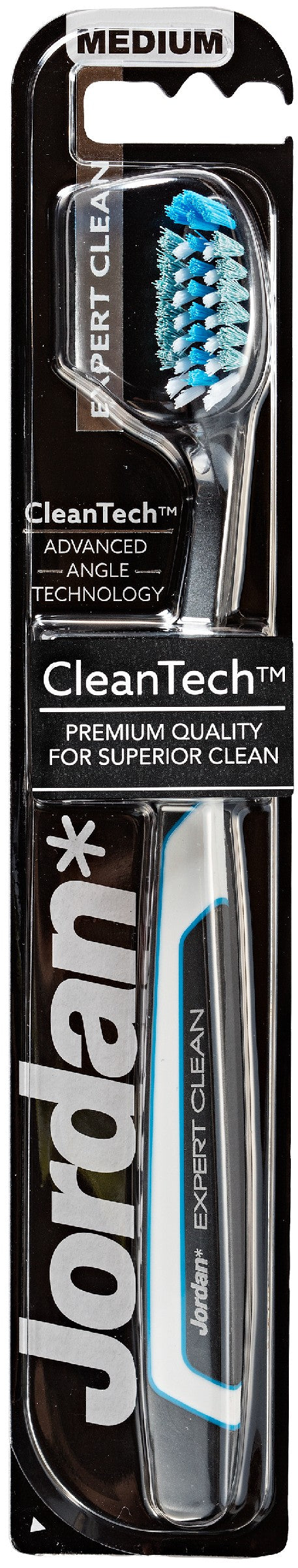 Jordan Expert Clean medium toothbrush - mix of colors 1 piece | Vaistine1.lt