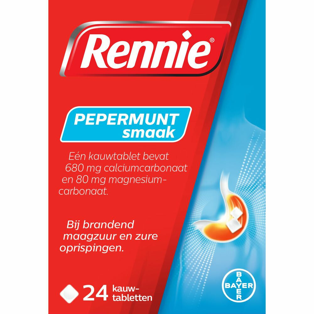 Rennie Pepermunt 24 tabletten - Vaistine1.lt