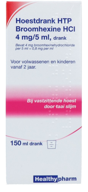 Hoestdrank broomhexine HCI 4mg / 5ml - Healthypharm - Vaistine1.lt