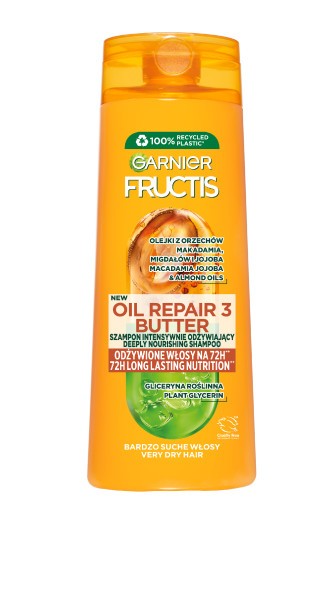 Fructis Oil Repair 3 Butter Shampoo for very dry and damaged hair 400ml | Vaistine1.lt