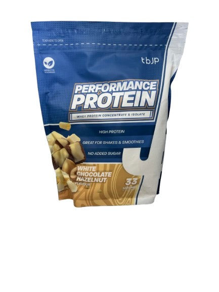 Performance Protein, White Chocolate Hazelnut - 1000g - Trained by JP