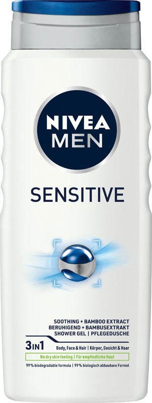 Nivea Men Sensitive Shower Gel 500ml | Vaistine1.lt | WestPharmacy.eu