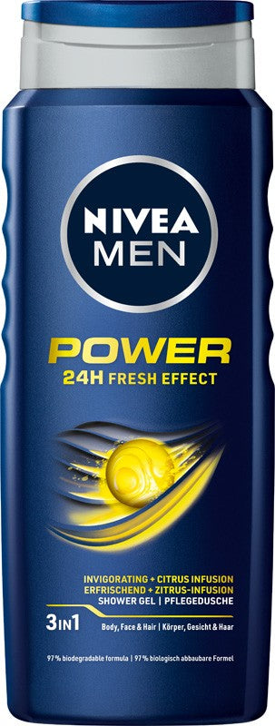 Nivea Men Power Fresh Shower Gel 500ml | Vaistine1.lt | WestPharmacy.eu