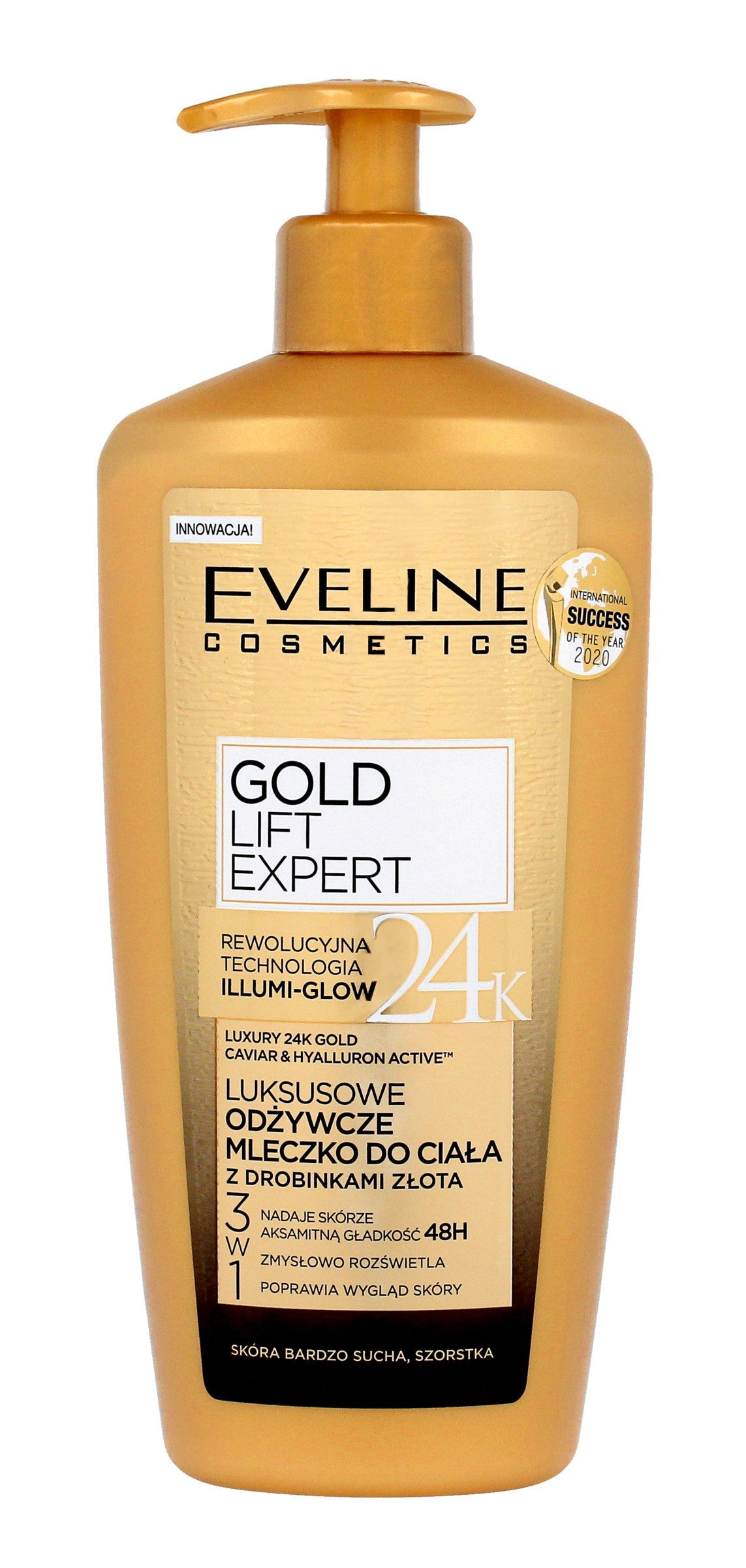 Eveline Luxury Expert Maitinantis kūno pienelis 24K auksu | Vaistine1.lt