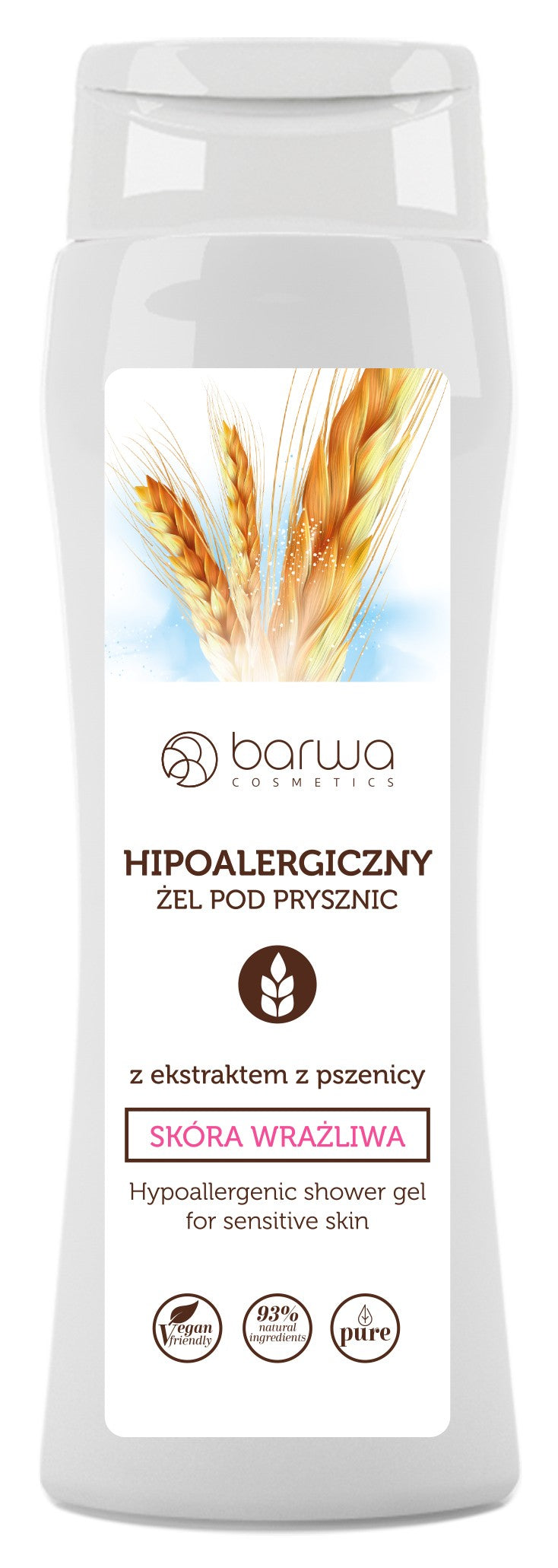 BARWA Hypoallergenic Shower Gel with Wheat Extract - sensitive skin 400ml | Vaistine1.lt