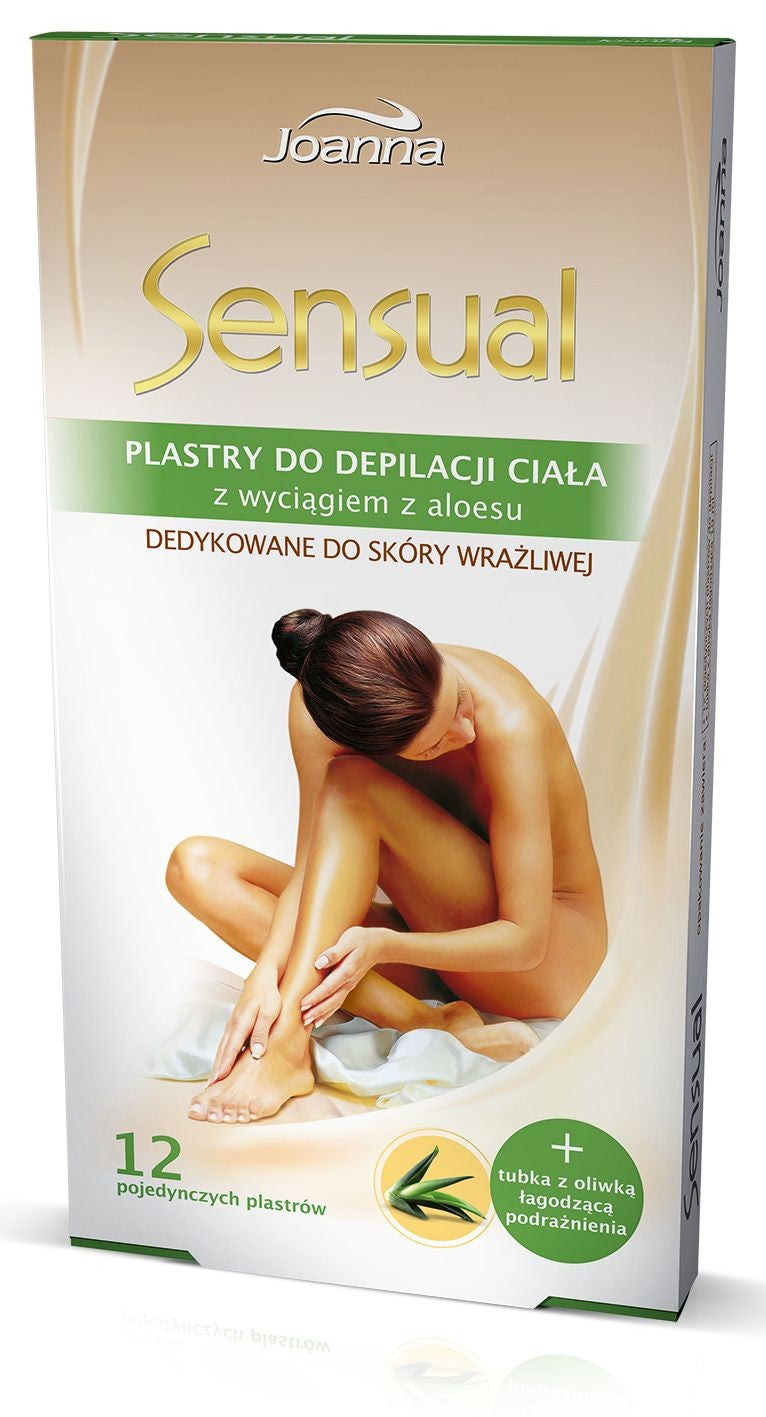 Joanna Sensual Body Wax Strips Aloe 1 pack (12 pieces) | Vaistine1.lt