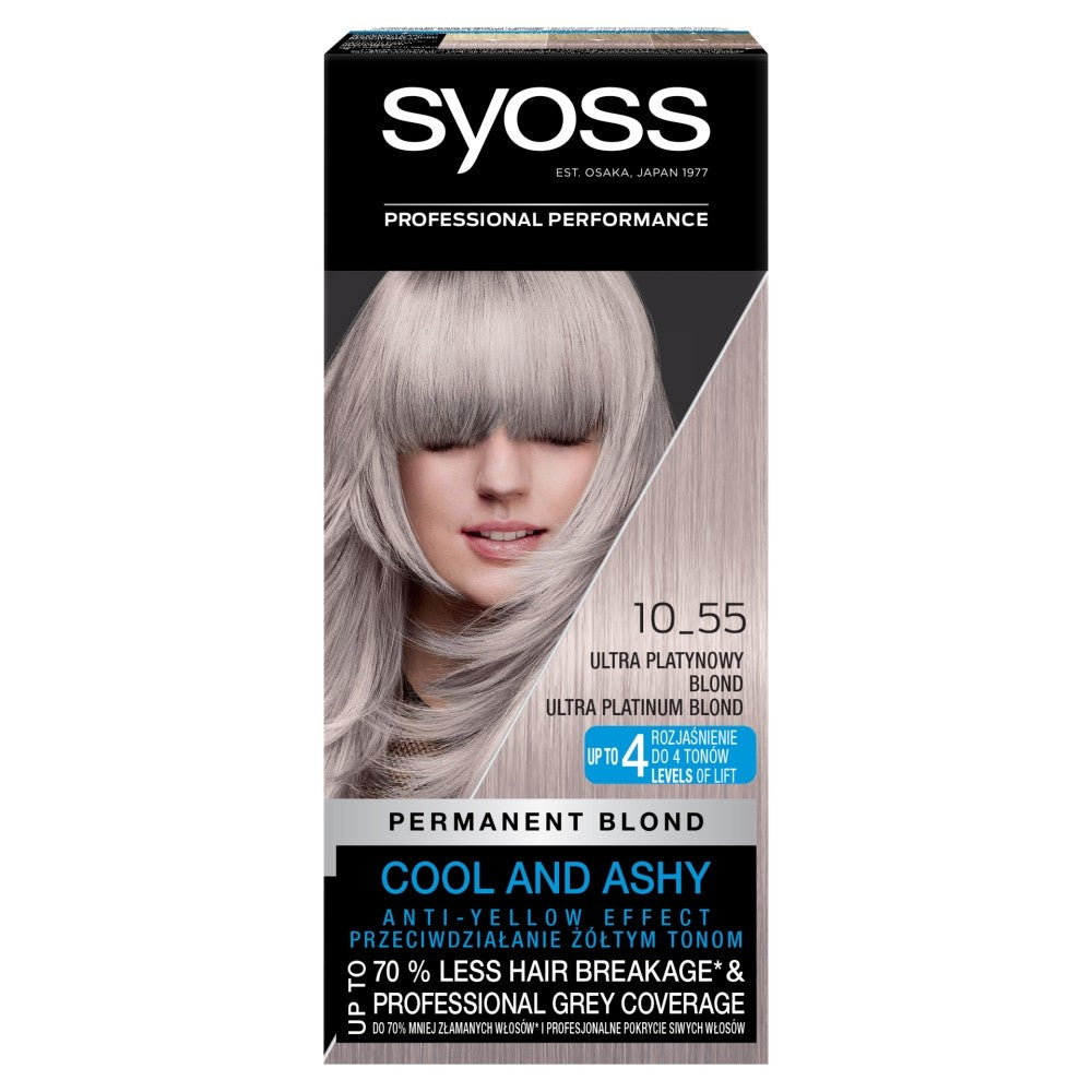 Schwarzkopf Syoss Hair Color Cool Blonds 10-55 Ultra Platinum Blonde 1op. | Vaistine1.lt