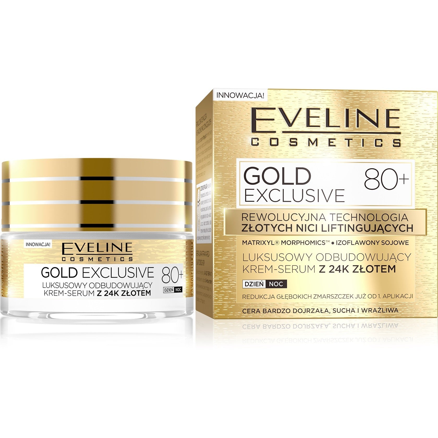 Eveline Gold Lift Expert 80+ Rebuilding cream-serum for day and night 50ml | Vaistine1.lt