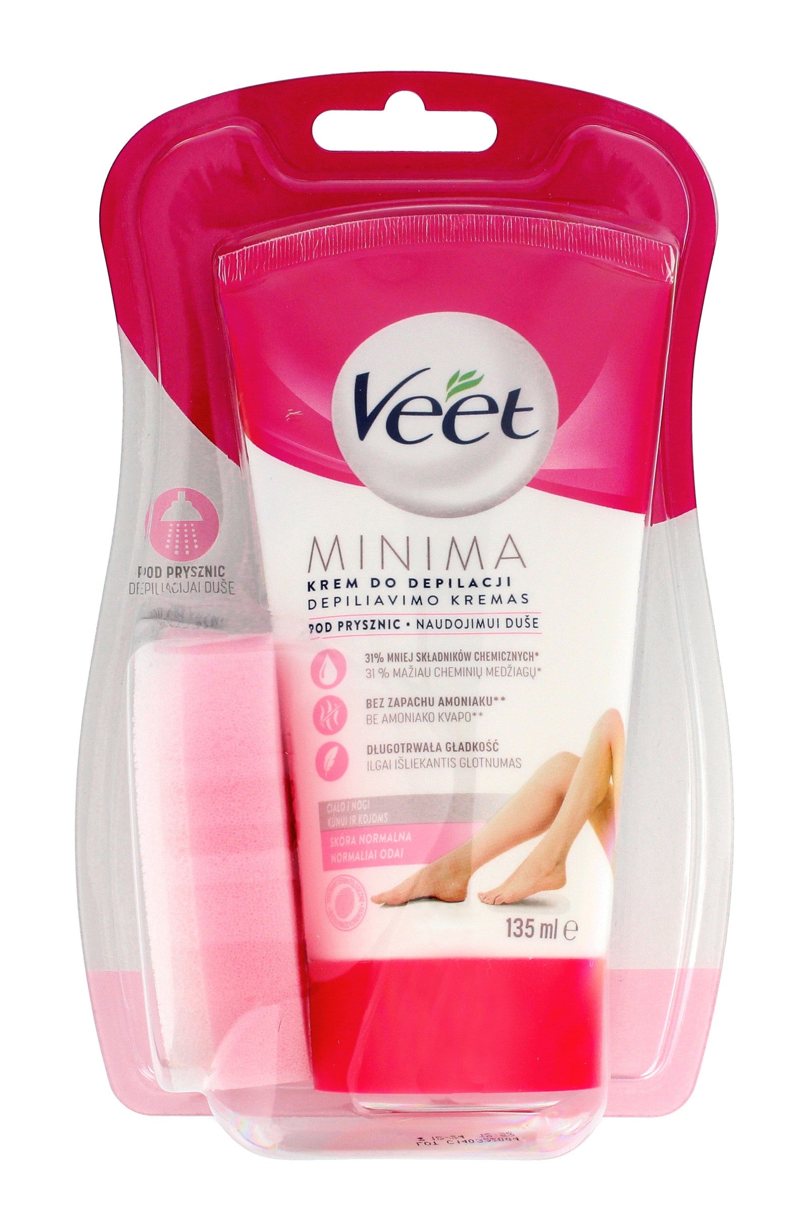 Veet Shower Hair Removal Cream Silk & Fresh - normal skin 135ml | Vaistine1.lt