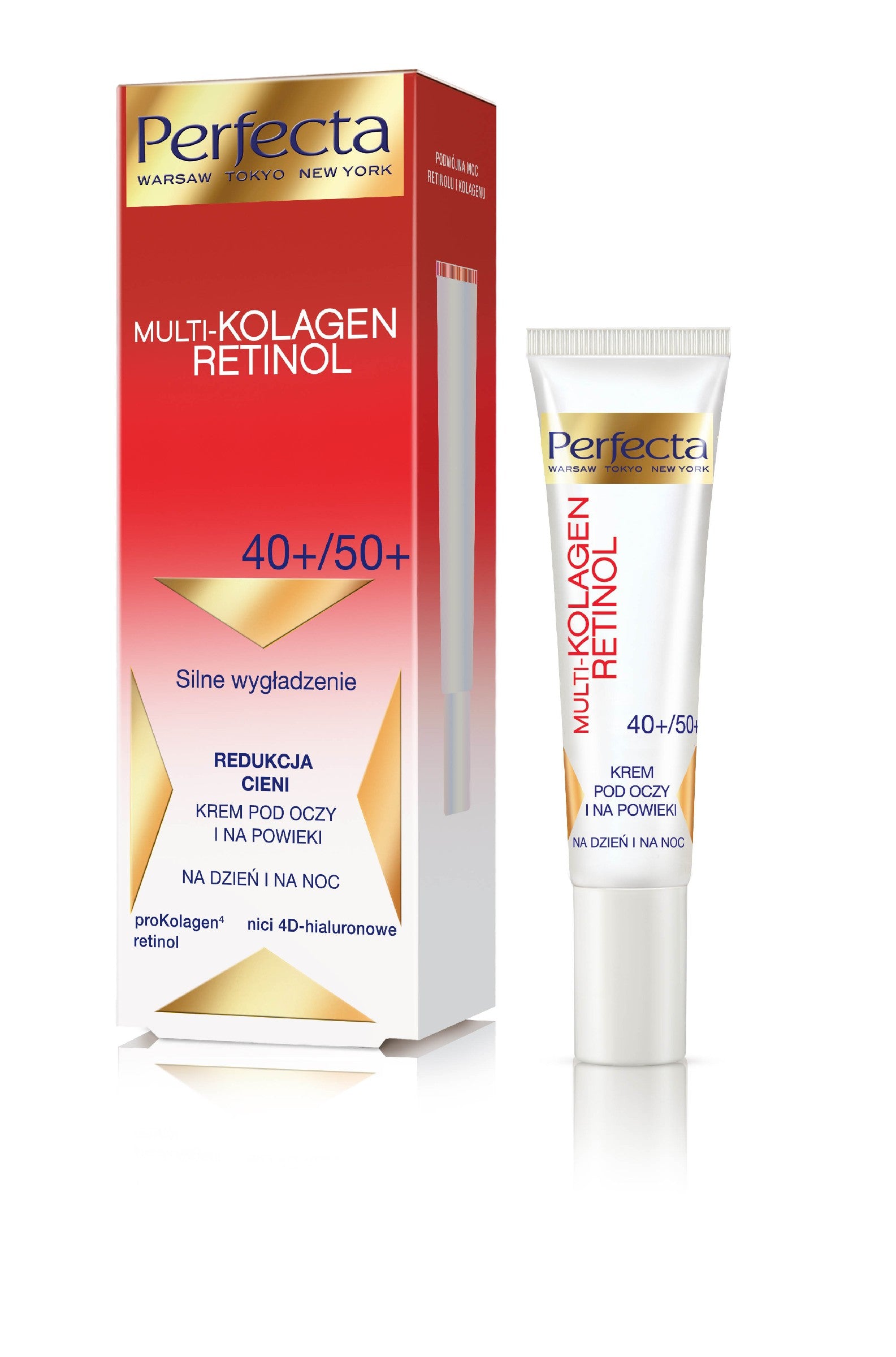 Perfect Multi-Collagen Retinol 40+/50+ Cream reducing dark circles and smoothing under the eyes and on the eyelids 15ml | Vaistine1.lt