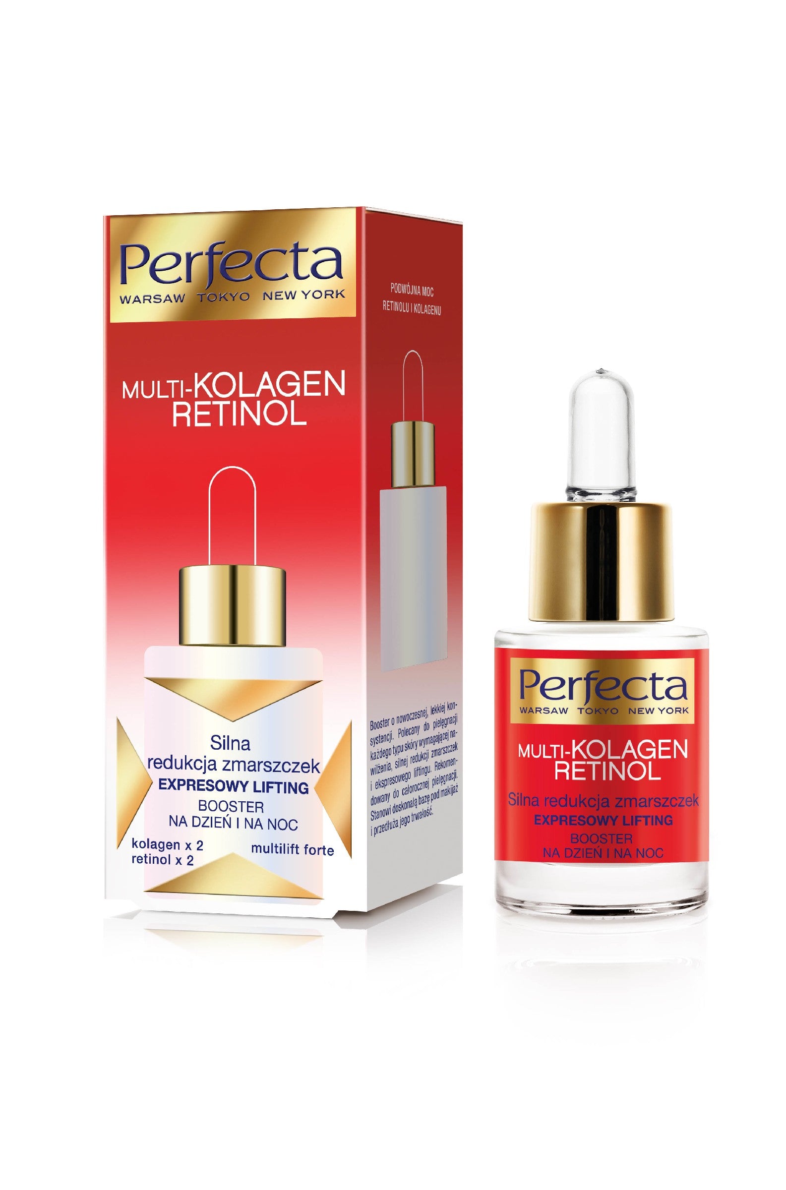 Perfecta Multi-Collagen Retinol Booster reducing wrinkles for day and night 15ml | Vaistine1.lt