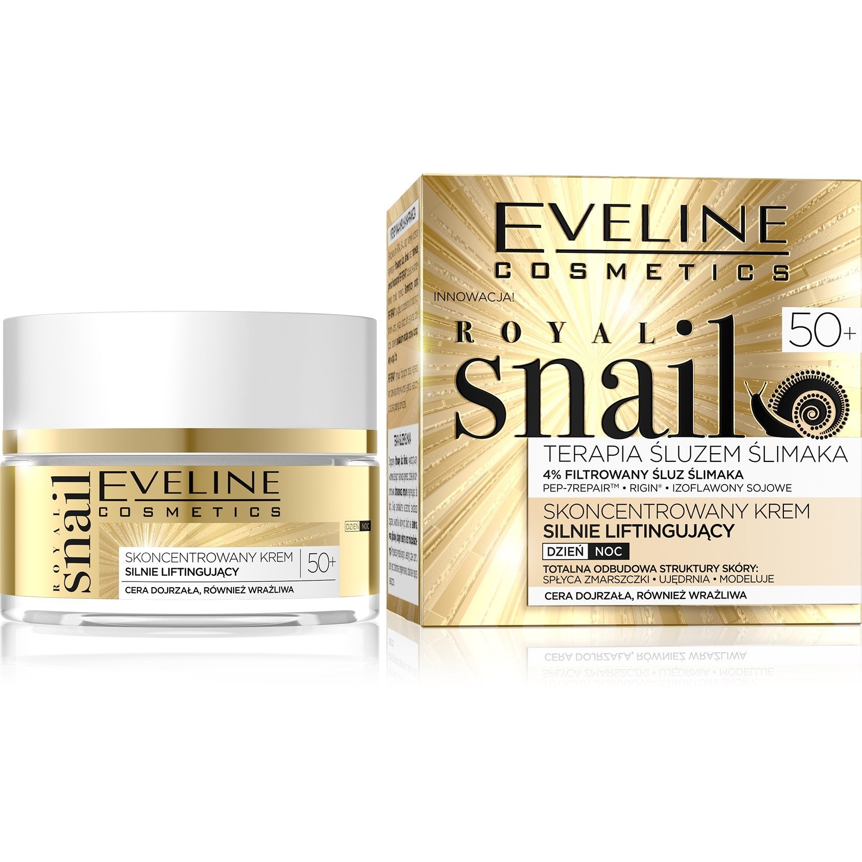 Eveline Royal Snail 50+ Concentrated Strong Lifting Cream for Day and Night 50ml | Vaistine1.lt