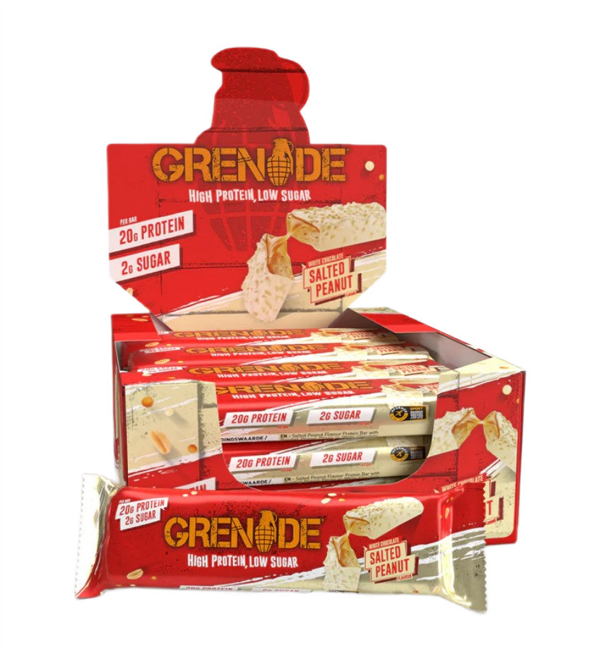 Protein Bars, White Chocolate Salted Peanut - 12 x 60g - Grenade