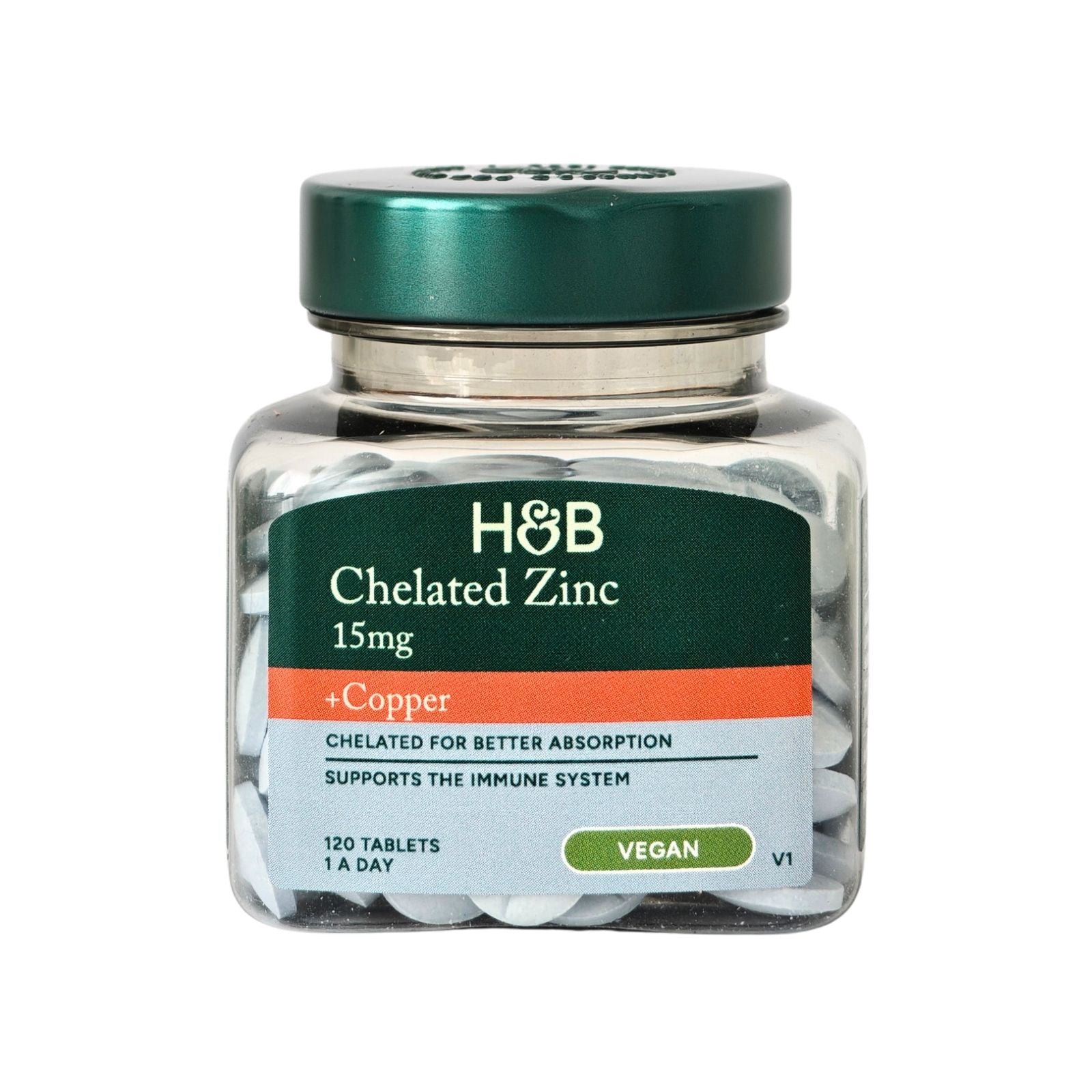 Chelated Zinc + Copper, 15mg - 120 tablets - Holland & Barrett