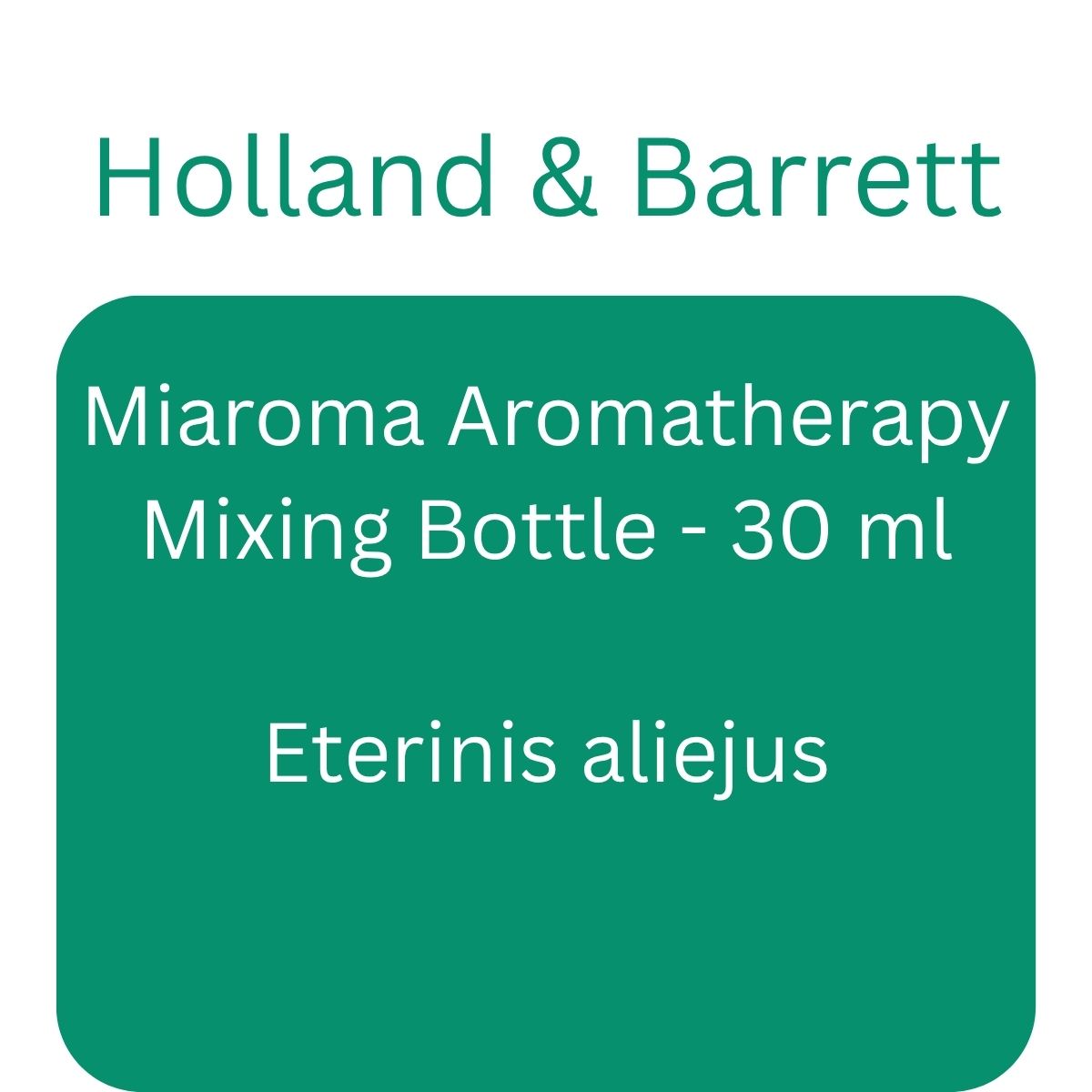 Miaroma Aromatherapy Mixing Bottle - 30 ml. - Holland & Barrett