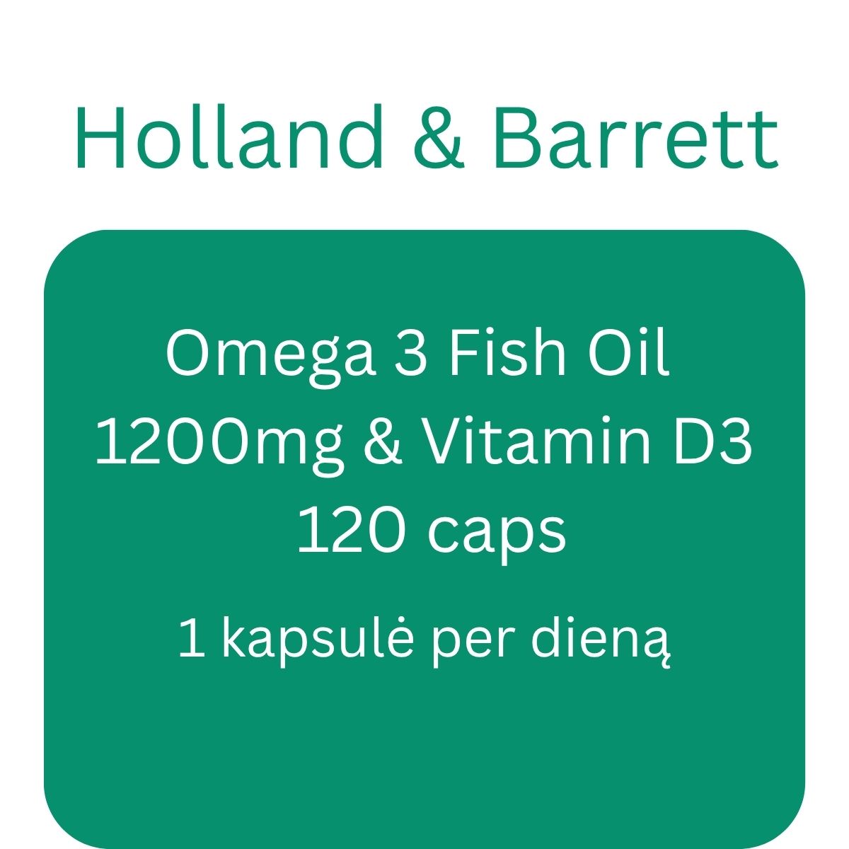 Omega 3 Fish Oil 1200mg & Vitamin D3 - 120 caps - Holland & Barrett