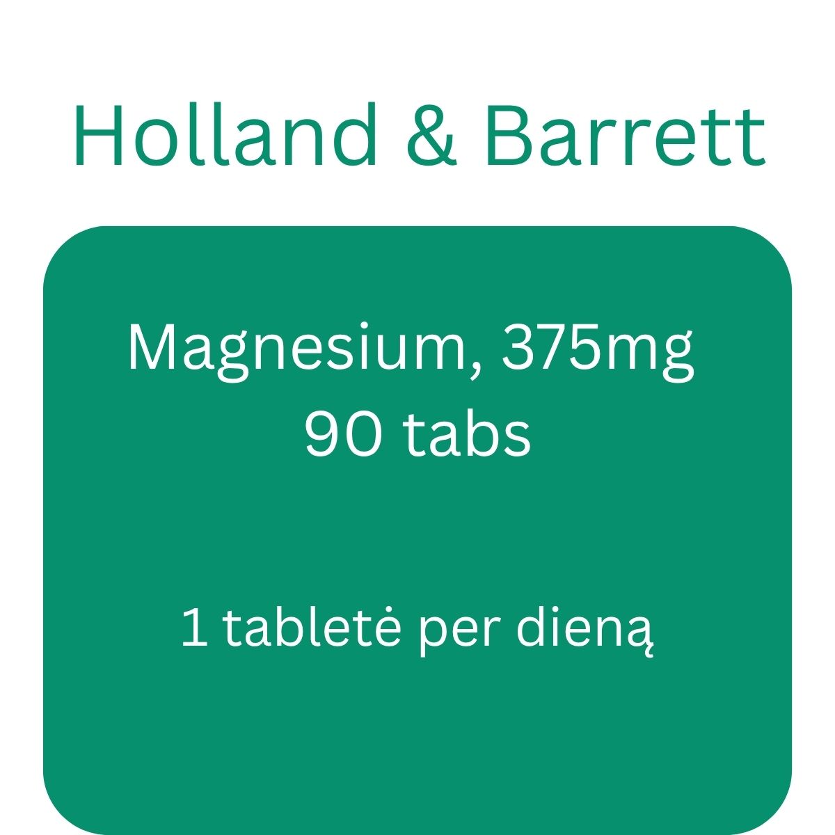 Magnesium, 375mg - 90 tabs - Holland & Barrett