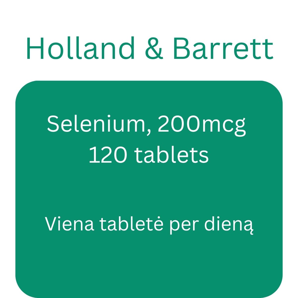 Selenium, 200mcg - 120 tablets - Holland & Barrett