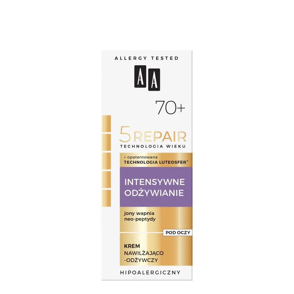 AA Age Technology 5Repair 70+ Intensyviai Maitinantis Drėkinamasis Kremas Akims 15ml - Kosmetika