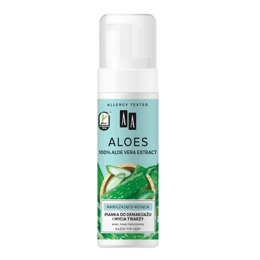 AA Aloes 100% valomasis putos ir veido prausiklis drėkinantis - raminantis 150ml - Kosmetika