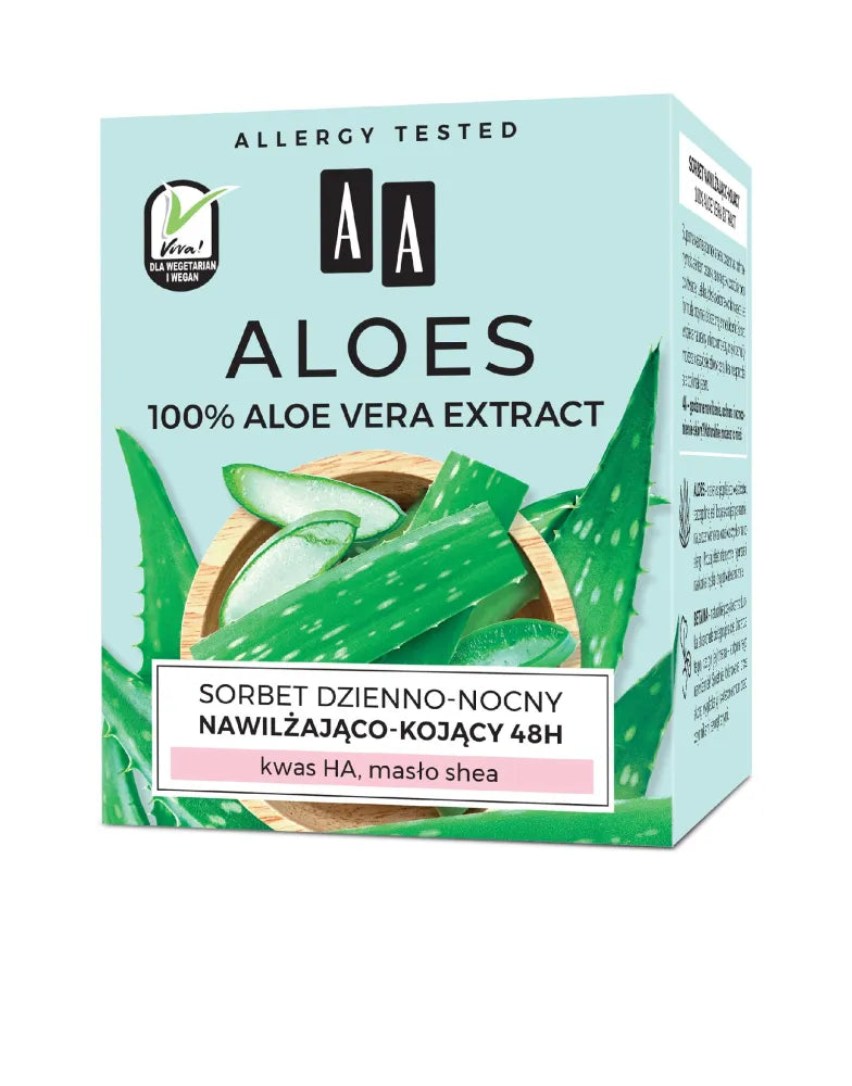 AA ALOES Drėkinantis ir raminantis sorbetas 50ml - Kosmetika